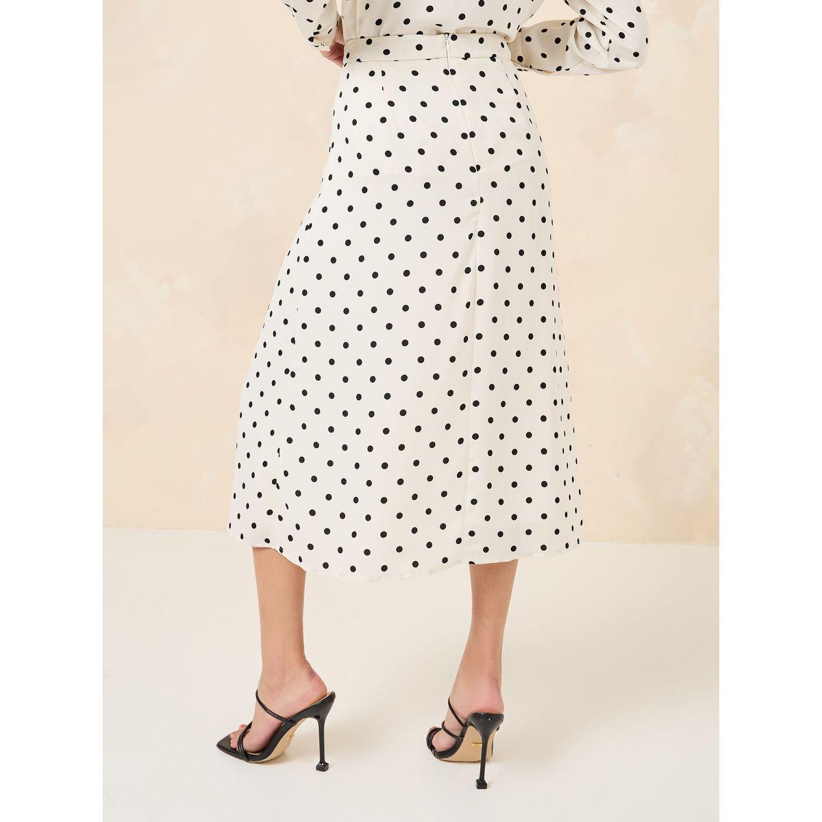 تنورة ميدي مطبعة بنقاط بولكا-women-clothing-bottoms-skirts-image-4
