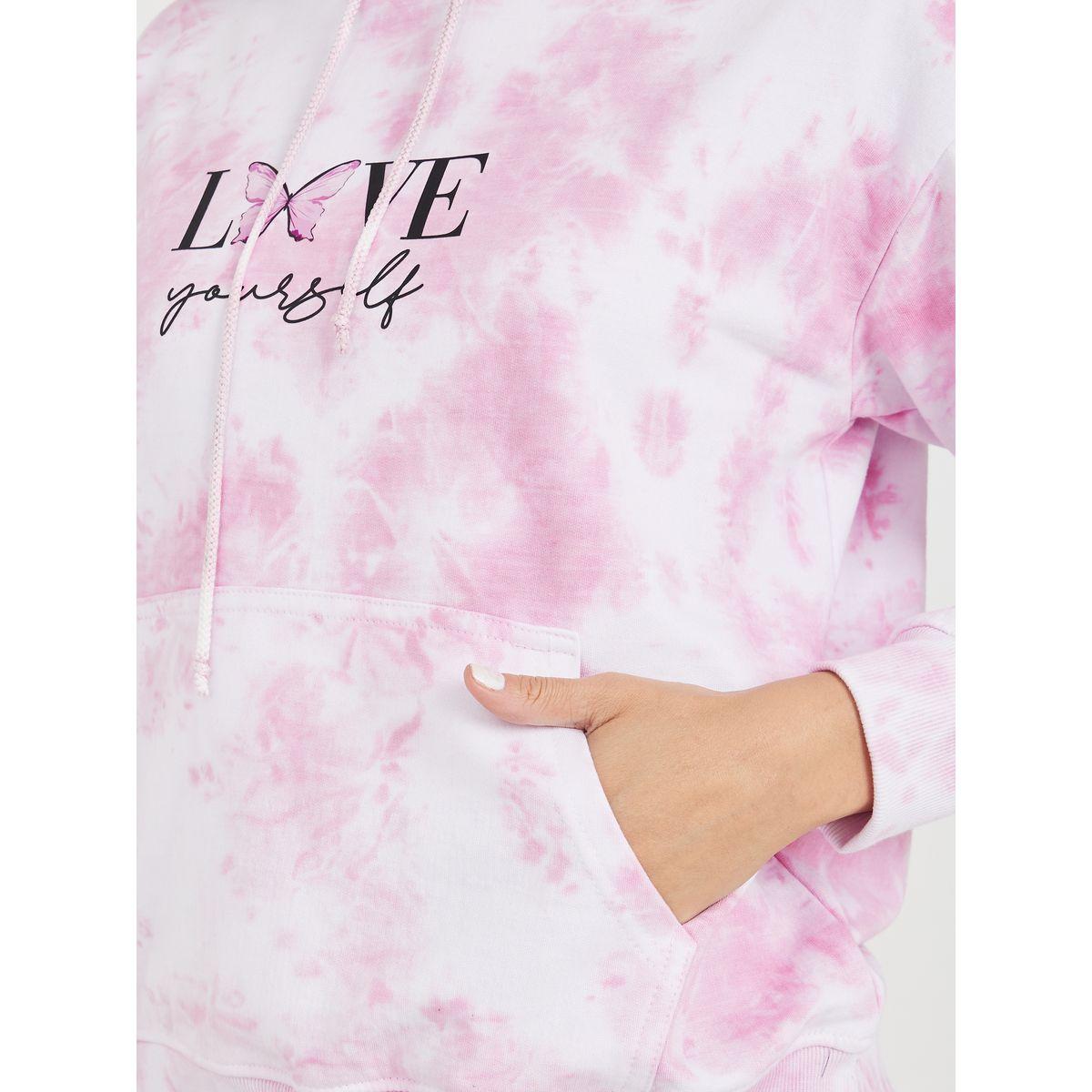 Styli Regular Fit Tie & Dye Slogan Print Hoodie-women-clothing-hoodiesandsweatshirts-hoodies-image-4