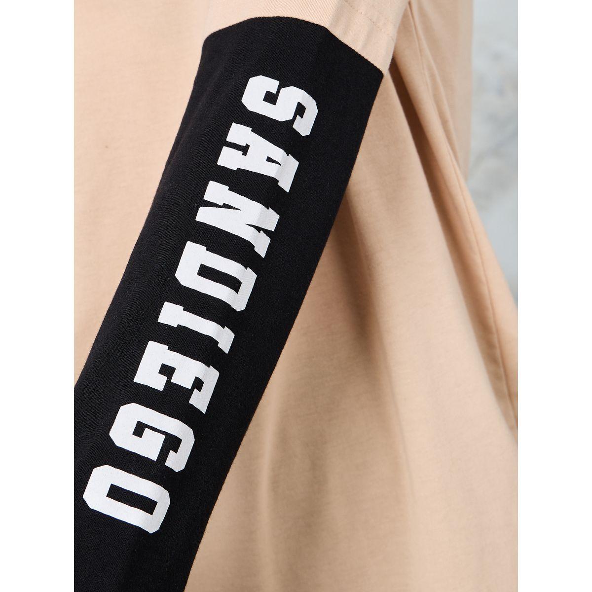 Styli Oversized Colorblock Slogan Twofer Style T-Shirt-women-clothing-tshirts-image-3