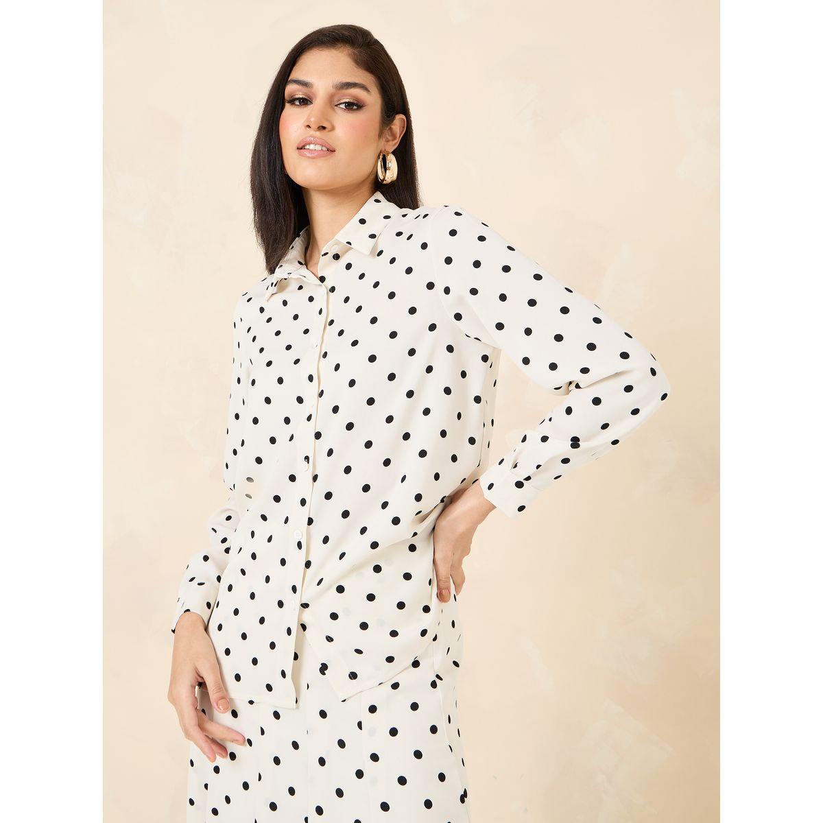 Styli Polka Dot Print Regular Fit Shirt-women-clothing-shirtsandblouses-shirts-image-2