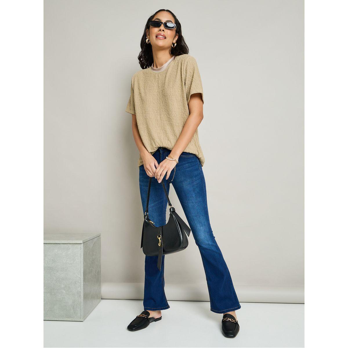 Styli Oversized Textured T-Shirt-women-clothing-tshirts-image-2