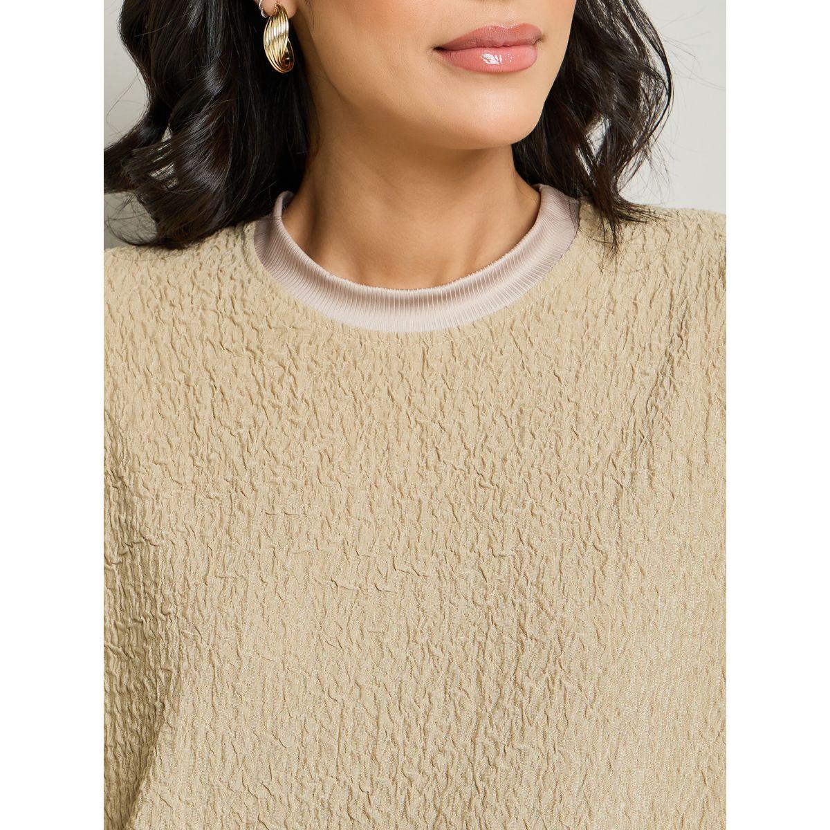 Styli Oversized Textured T-Shirt-women-clothing-tshirts-image-4