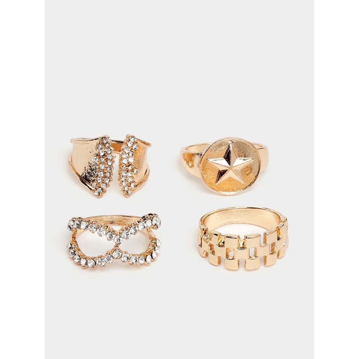 مجموعة من 4 خواتم كاجوال-women-watchesandjewellery-jewellery-rings-image-1