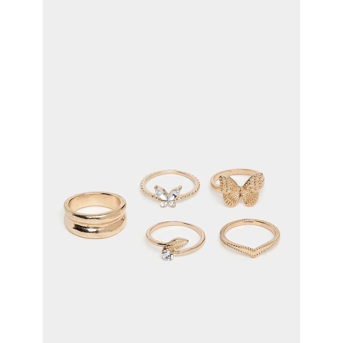 Styli Set Of 4 - Butterfly Detail Rings-women-watchesandjewellery-jewellery-rings-image-1