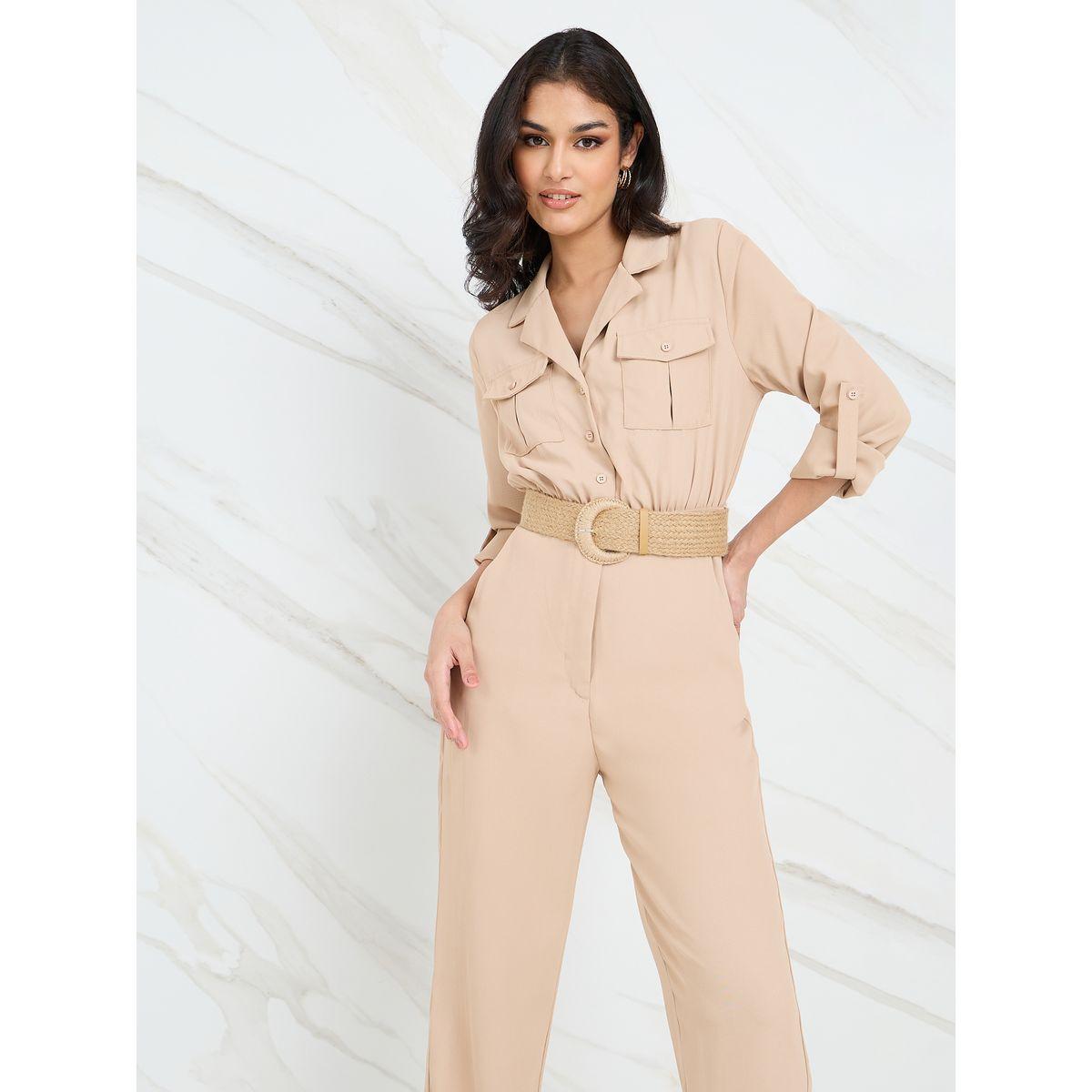 جمبسوت بأرجل مستقيمة مع حزام-women-clothing-jumpsuits-image-4
