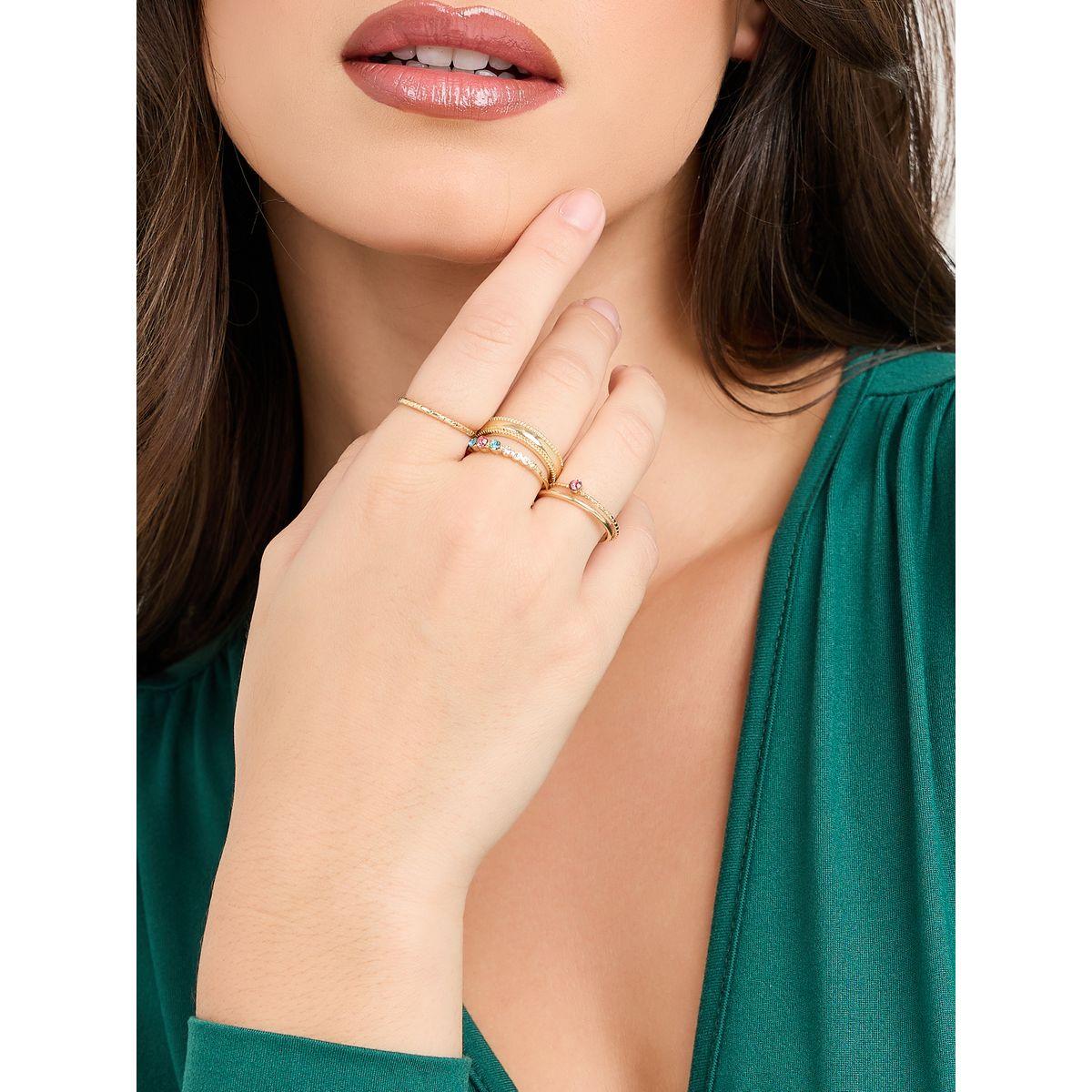 مجموعة من 5 خواتم عصرية-women-watchesandjewellery-jewellery-rings-image-1