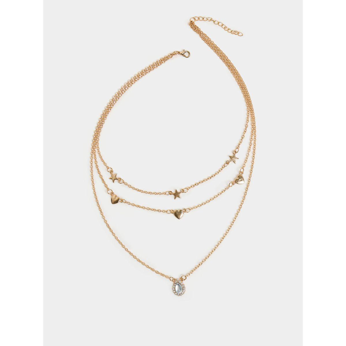 Styli Heart and Star Detail Layered Necklace-women-watchesandjewellery-jewellery-necklacesandpendants-image-3