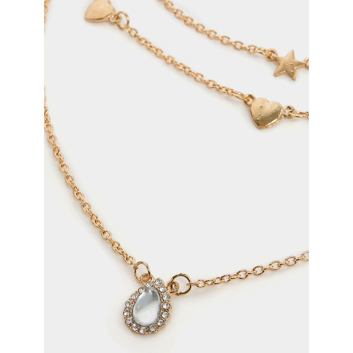 Styli Heart and Star Detail Layered Necklace-women-watchesandjewellery-jewellery-necklacesandpendants-image-4