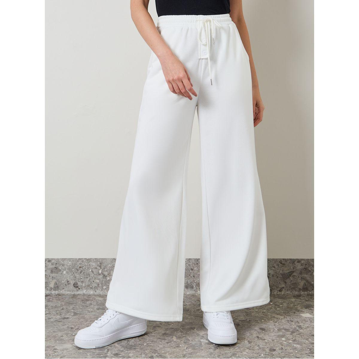 Styli Solid High Rise Flared Jogger-women-clothing-bottoms-joggers-image-1