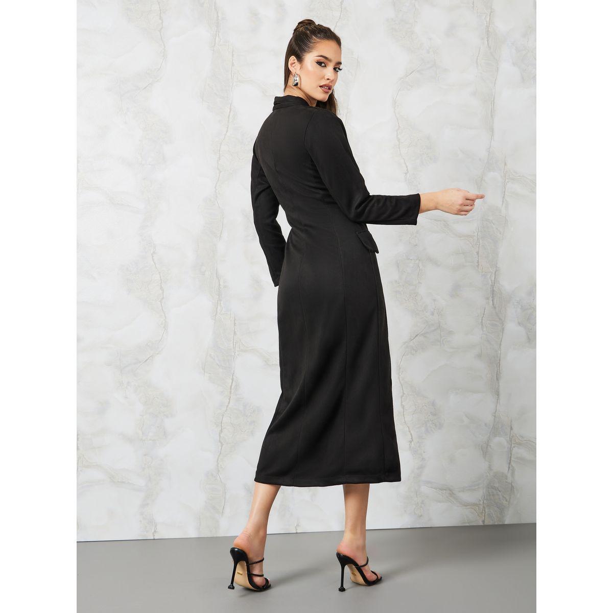 فستان ميدي مزين بأزرار-women-clothing-dresses-image-4