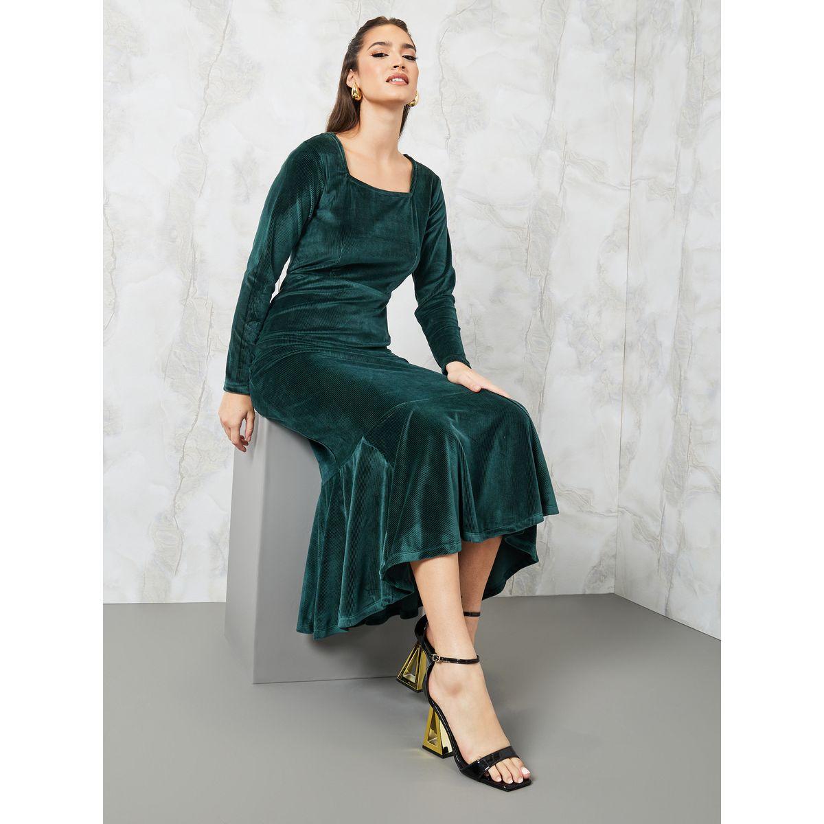 فستان طويل بياقة واسعة-women-clothing-dresses-image-1