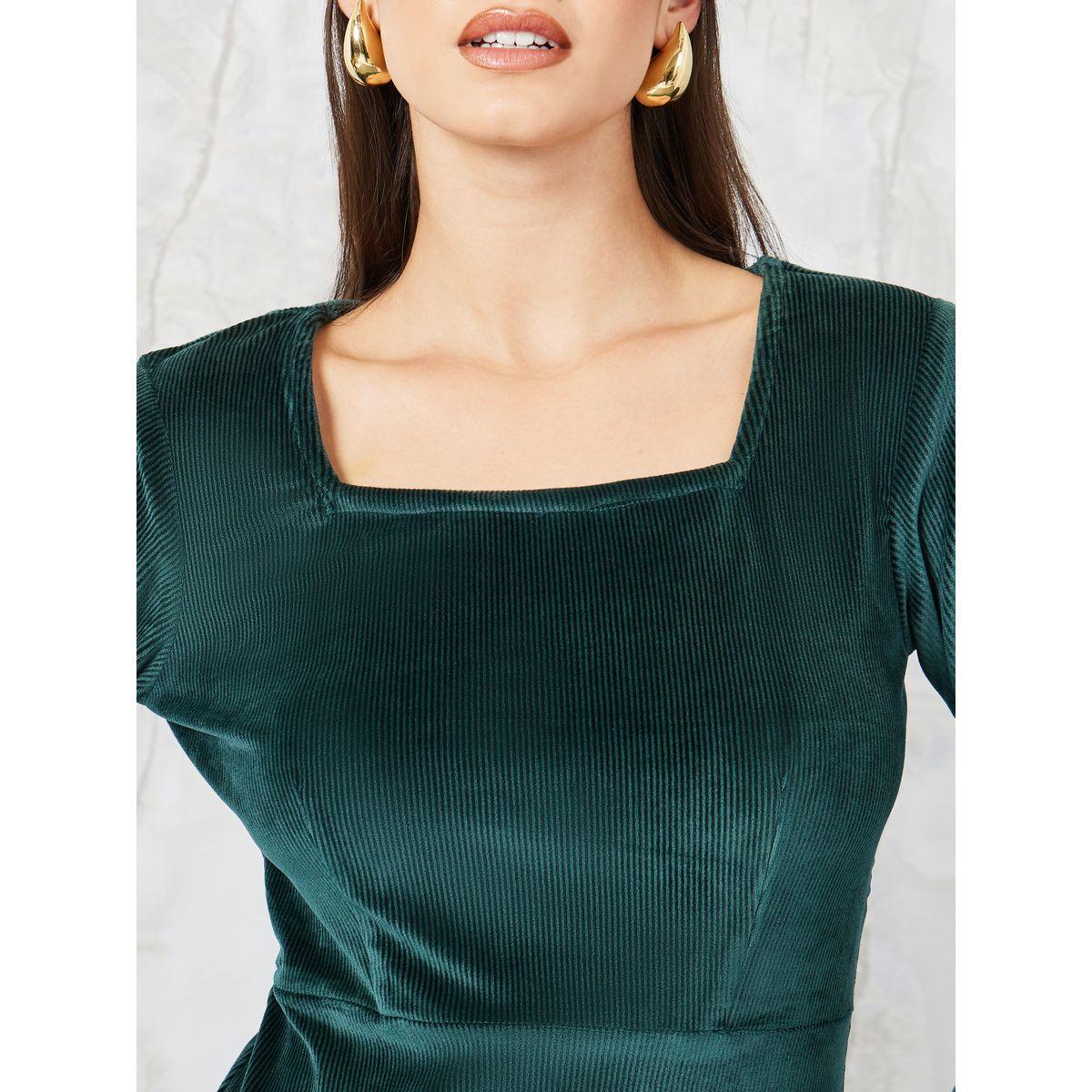 Styli Square Neck Textured Sheath Maxi Dress-women-clothing-dresses-image-4