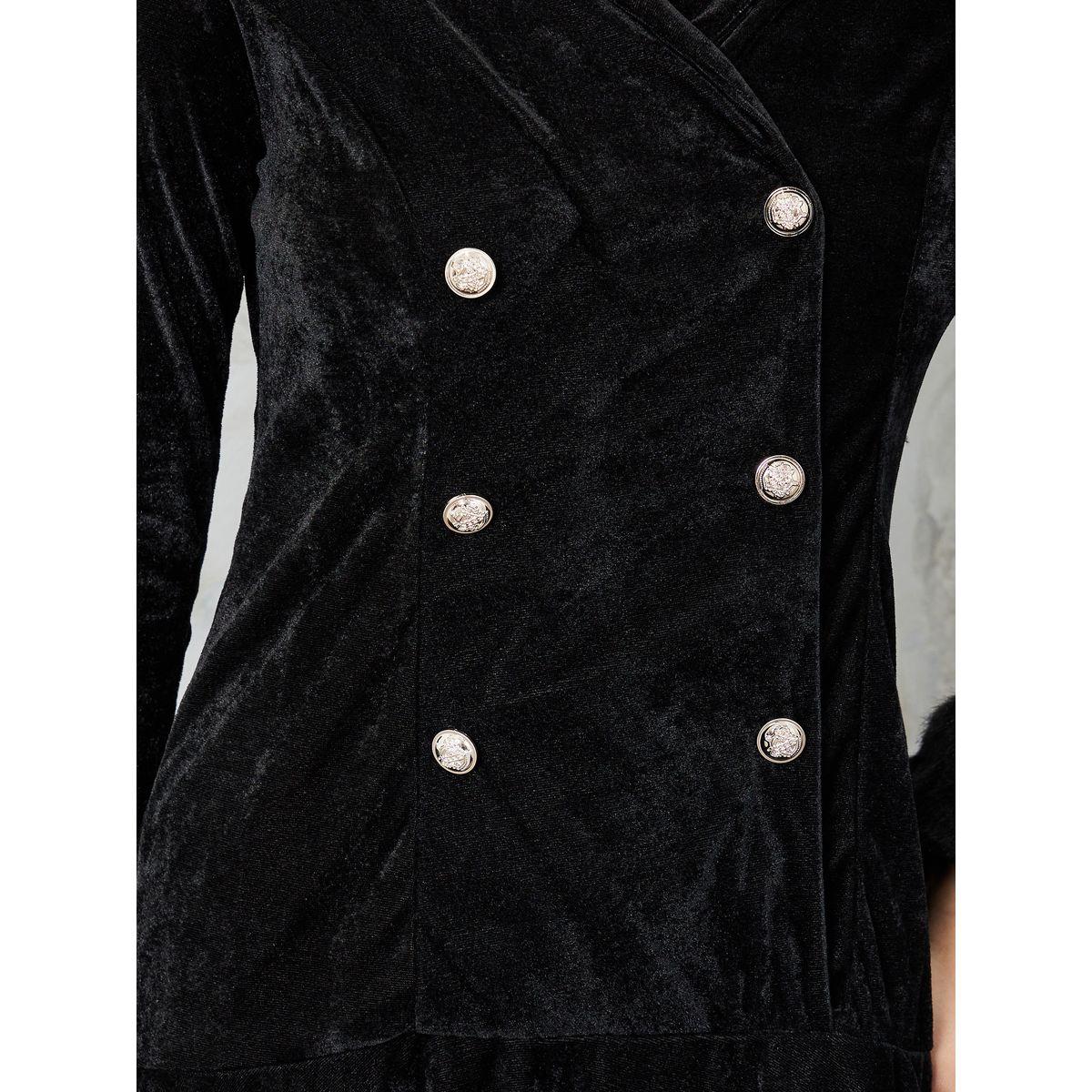 فستان ميدي مخمل مزين بفرو صناعي-women-clothing-dresses-image-3