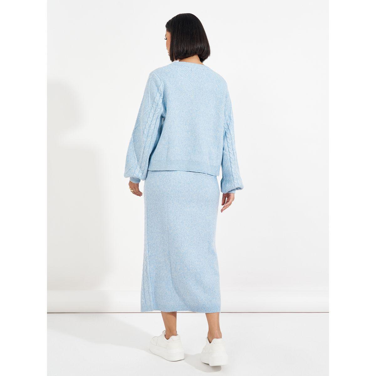 Styli Oversized Cable Knit Sweater & Midi Skirt Co-Ords-women-clothing-coordsets-image-5