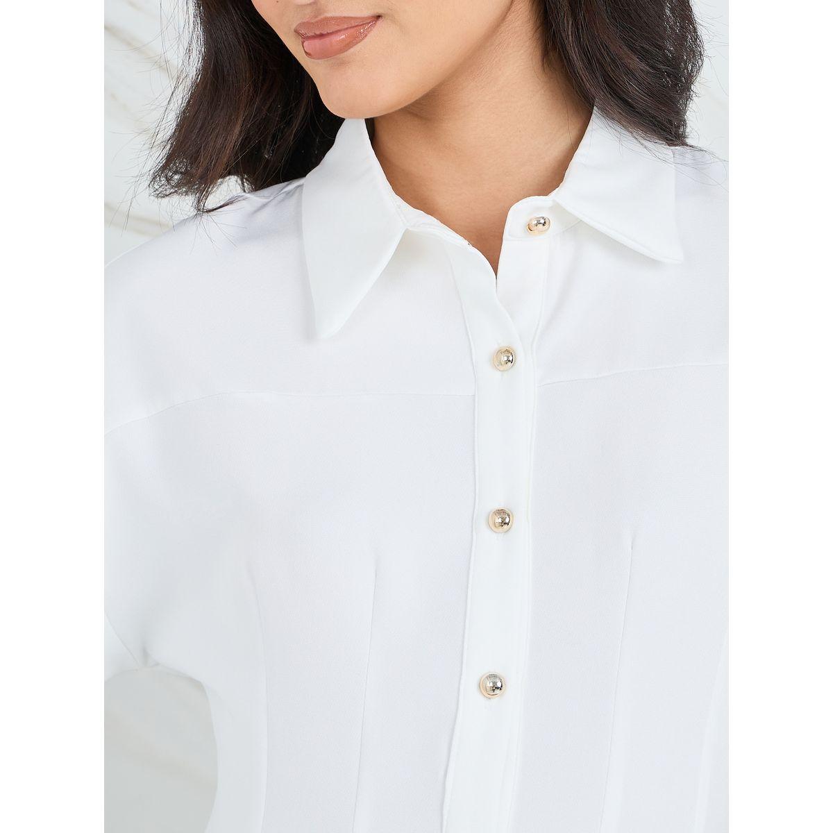 Styli Twill Longline Shirt with Tapered Waist Detail-women-clothing-shirtsandblouses-shirts-image-3