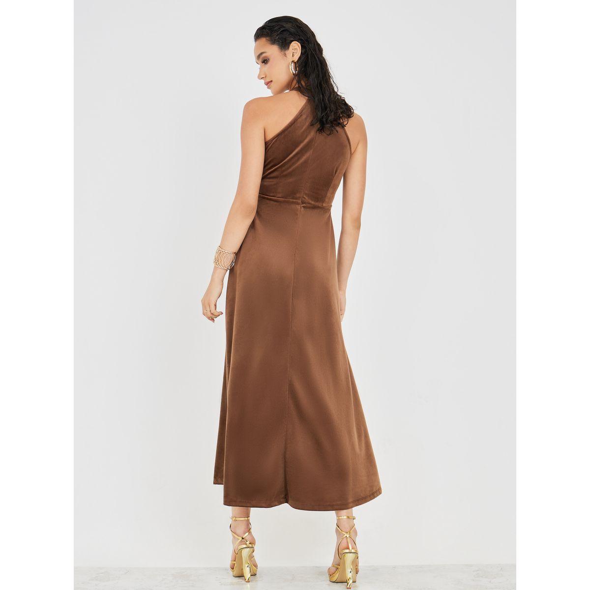 Styli Velvet Halter Neck A-Line Maxi Dress-women-clothing-dresses-image-4