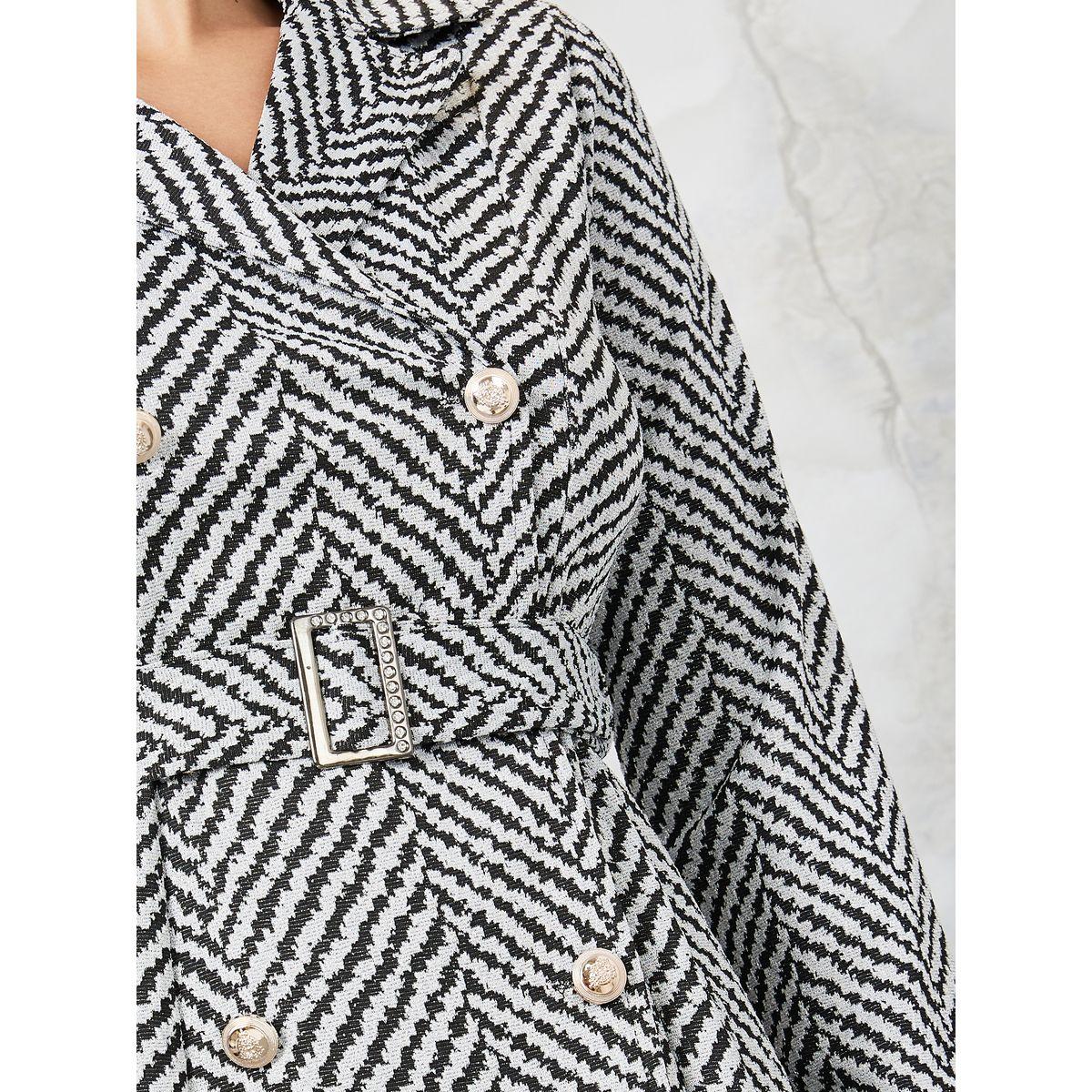 فستان قصير تويد بحزام خصر-women-clothing-dresses-image-3