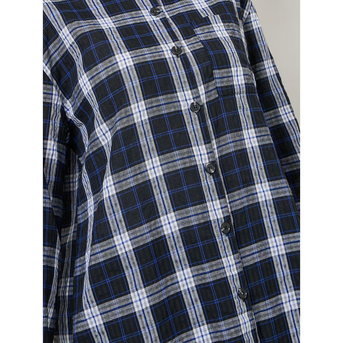 بلوزة واسعة مطبعة بمربعات-women-clothing-shirtsandblouses-shirts-image-4