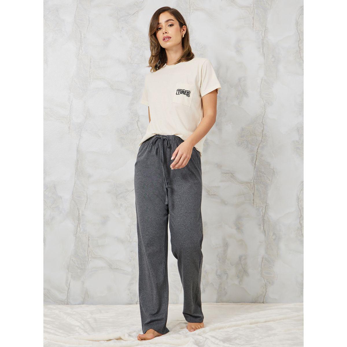 Styli Unwind Tired Embroidered Pocket Tee & Pyjama Set-women-clothing-nightwear-pyjamas-longsets-image-1