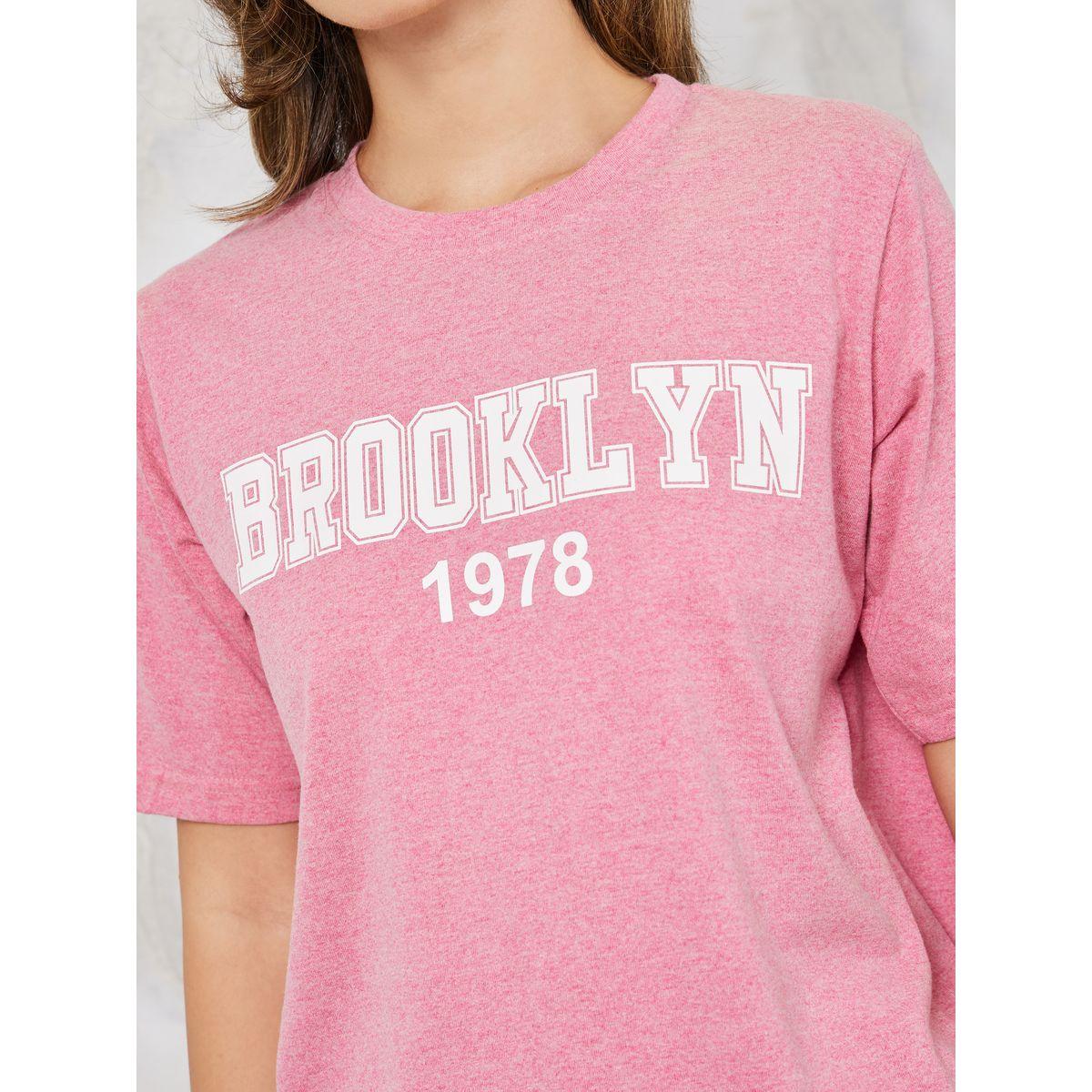 Styli Unwind Brooklyn Print T-Shirt & Solid Pyjama Set-women-clothing-nightwear-pyjamas-longsets-image-3