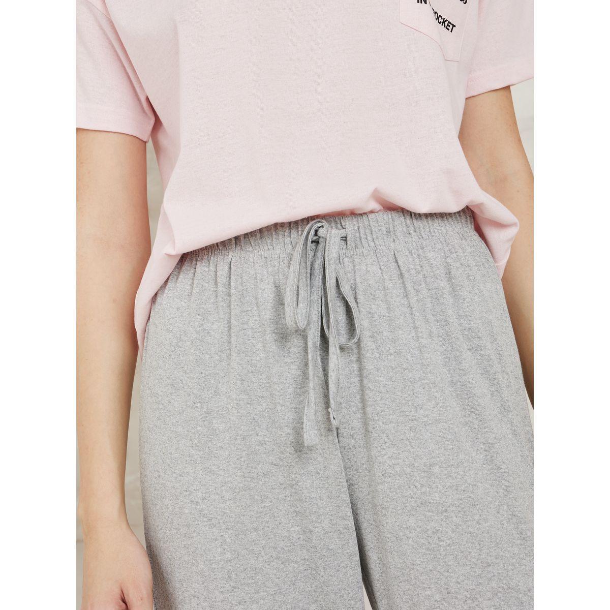 Styli Unwind Floral Pocket T-Shirt & Side Slit Pyjama Set-women-clothing-nightwear-pyjamas-longsets-image-6