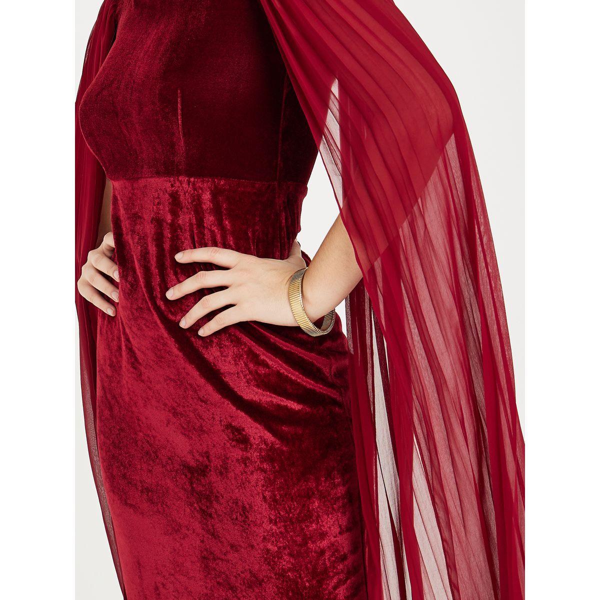 فستان ميدي مخمل بأكمام مشقوقة-women-clothing-dresses-image-4
