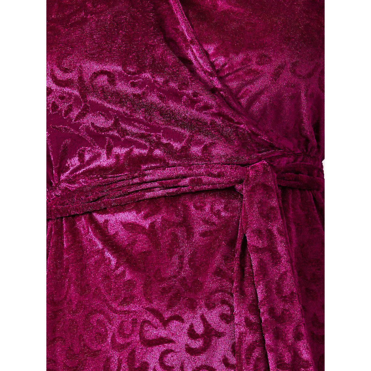 فستان قصير مخمل بنمط لف-women-clothing-dresses-image-3