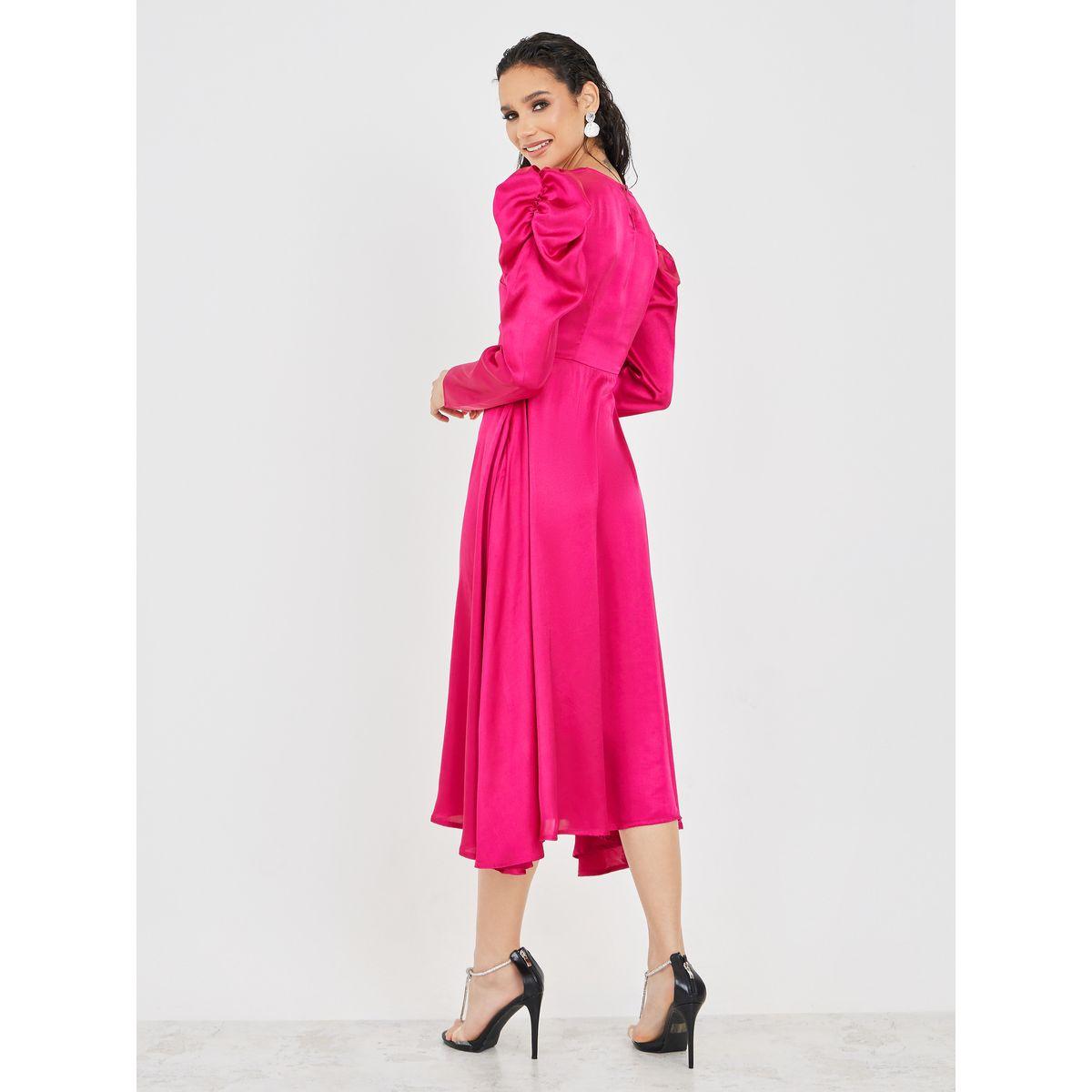فستان ميدي باكمام منفوخة-women-clothing-dresses-image-4