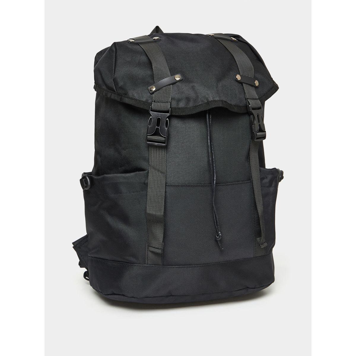 Styli Solid Backpack With Drawstring Closure-men-bags-image-1