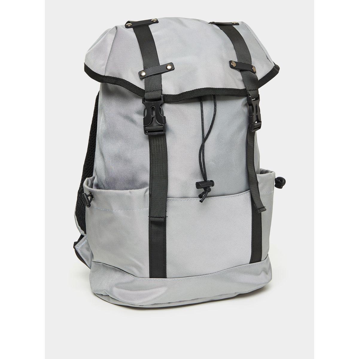 Styli Solid Backpack With Drawstring Closure-men-bags-image-1