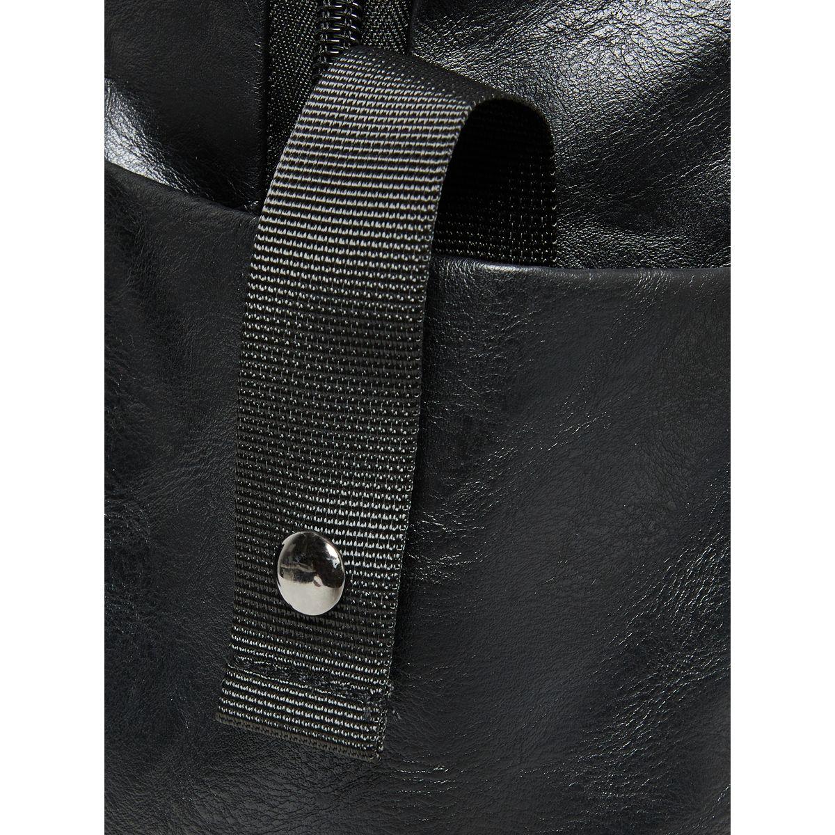 Styli Leather Look Backpack With Front Pocket-men-bags-image-2