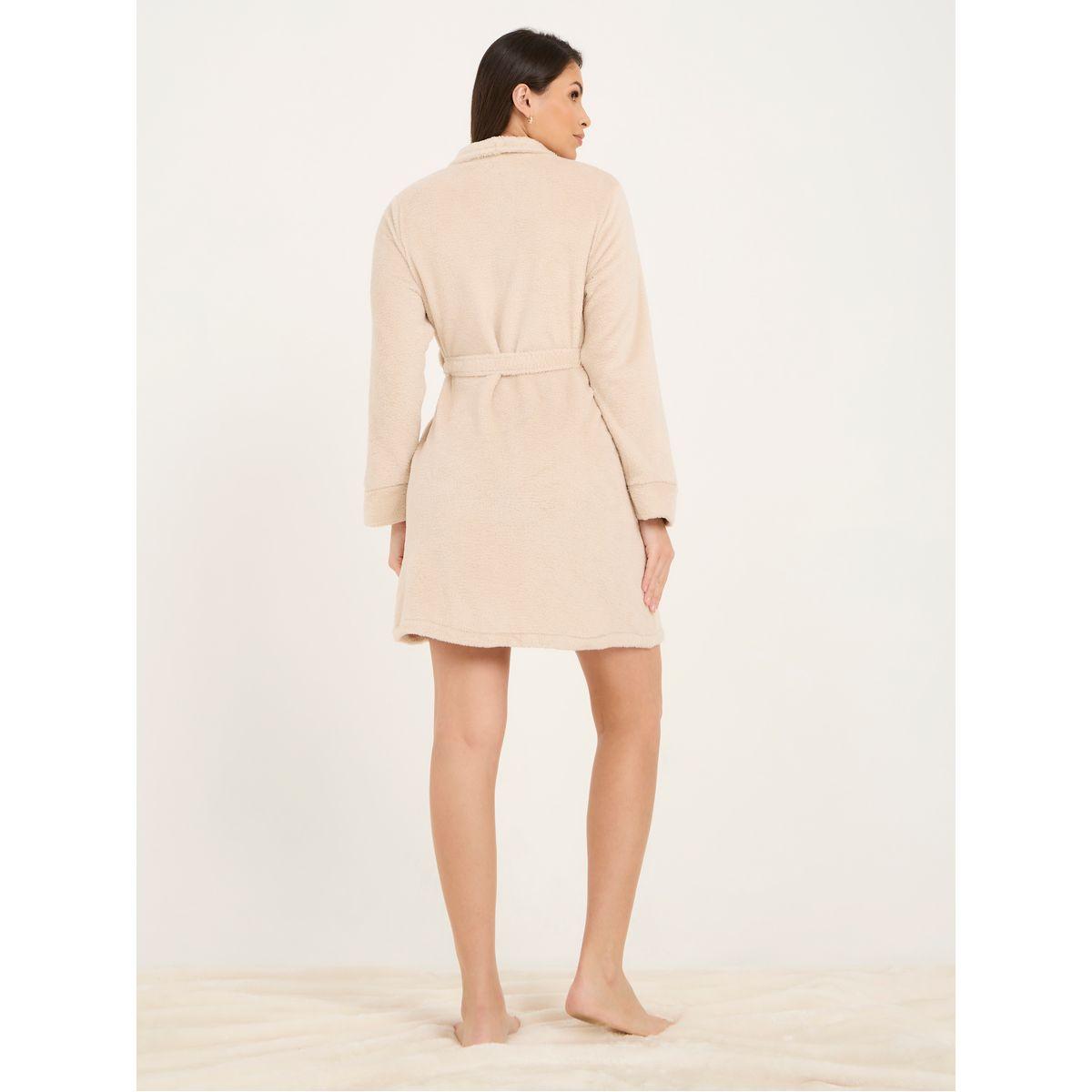 Styli Unwind Soft Fleece Shawl Collar Pocket Robe-women-clothing-nightwear-robes-image-4