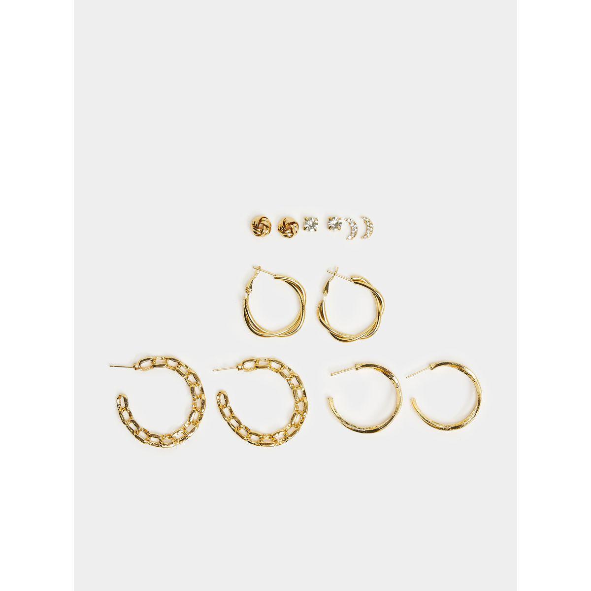 Styli Set of 6 - Assorted Stud & Hoop Earrings-women-watchesandjewellery-jewellery-earrings-image-1