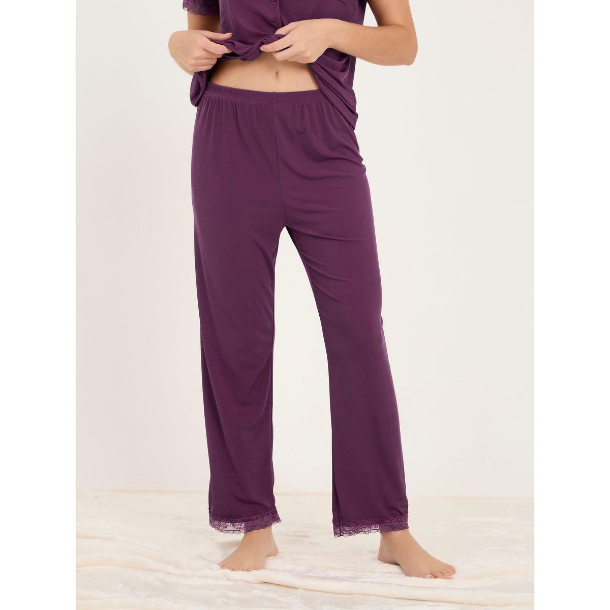 Styli Unwind Ribbed Lace Trim Shirt & Pyjama Set-women-clothing-nightwear-pyjamas-longsets-image-3