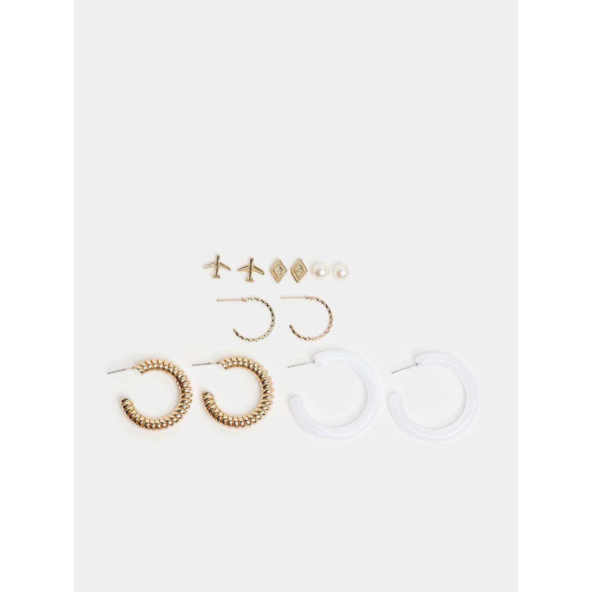 Styli Set of 6 - Assorted Stud & Hoop Earrings-women-watchesandjewellery-jewellery-earrings-image-1
