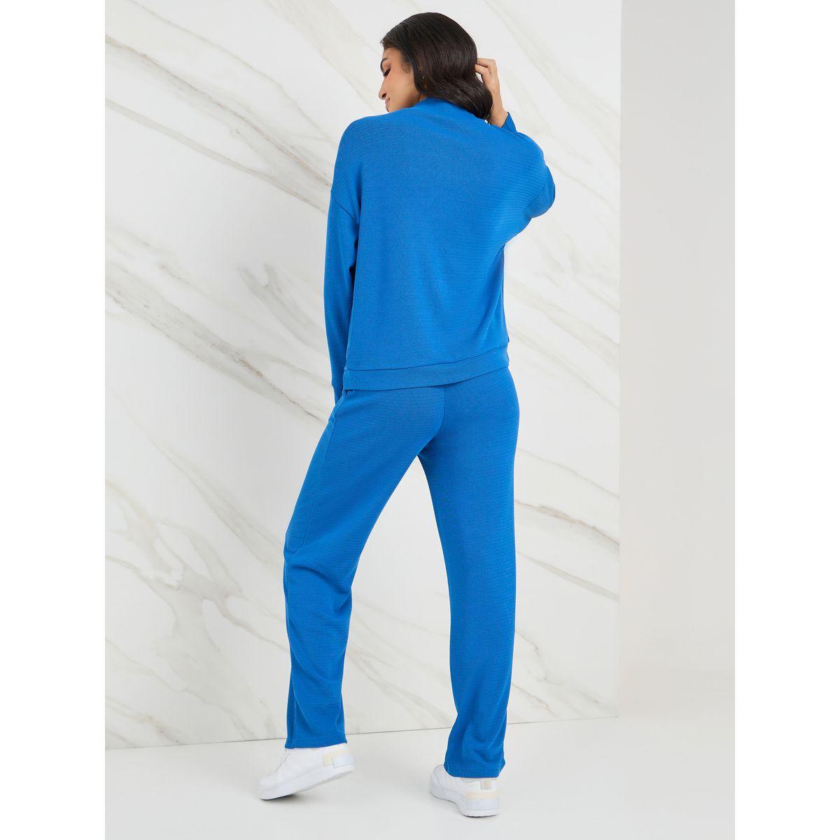 Styli Funnel Neck Knit Top & Straight Leg Pants Co-Ords-women-clothing-coordsets-image-6