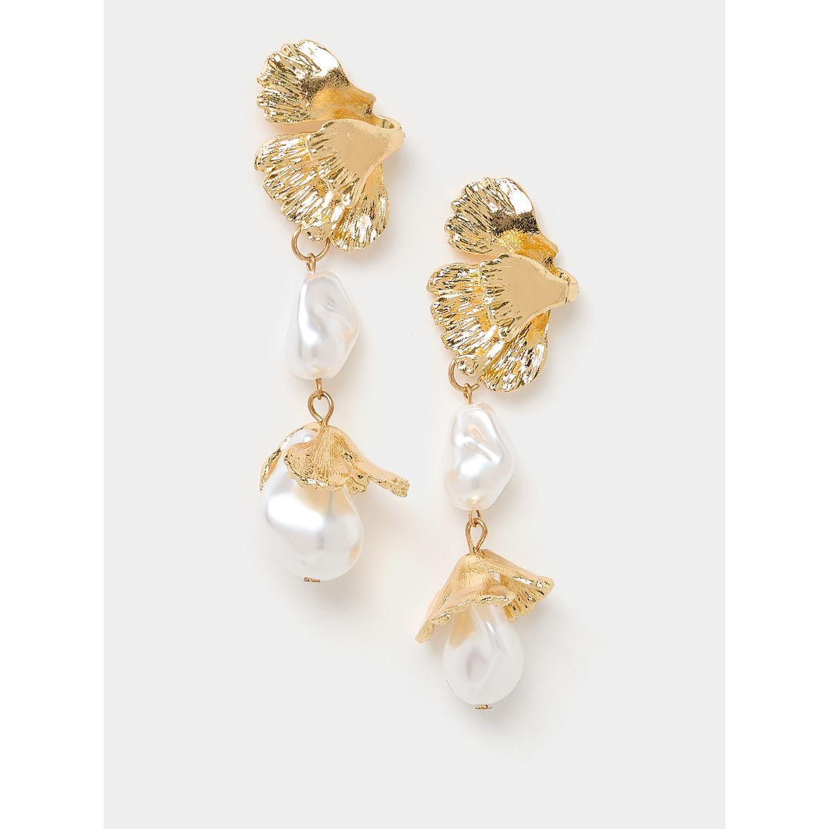 Styli Shell Design Dangle Earrings-women-watchesandjewellery-jewellery-earrings-image-1