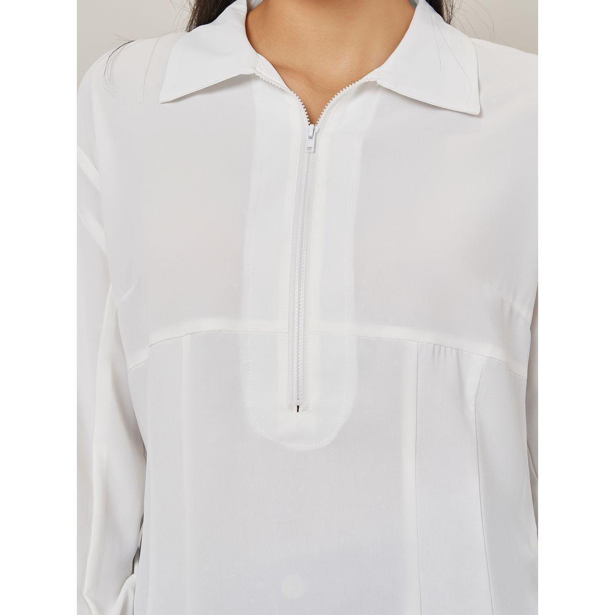 Styli Half Zip Panel Detail Regular Fit Shirt-women-clothing-shirtsandblouses-shirts-image-3