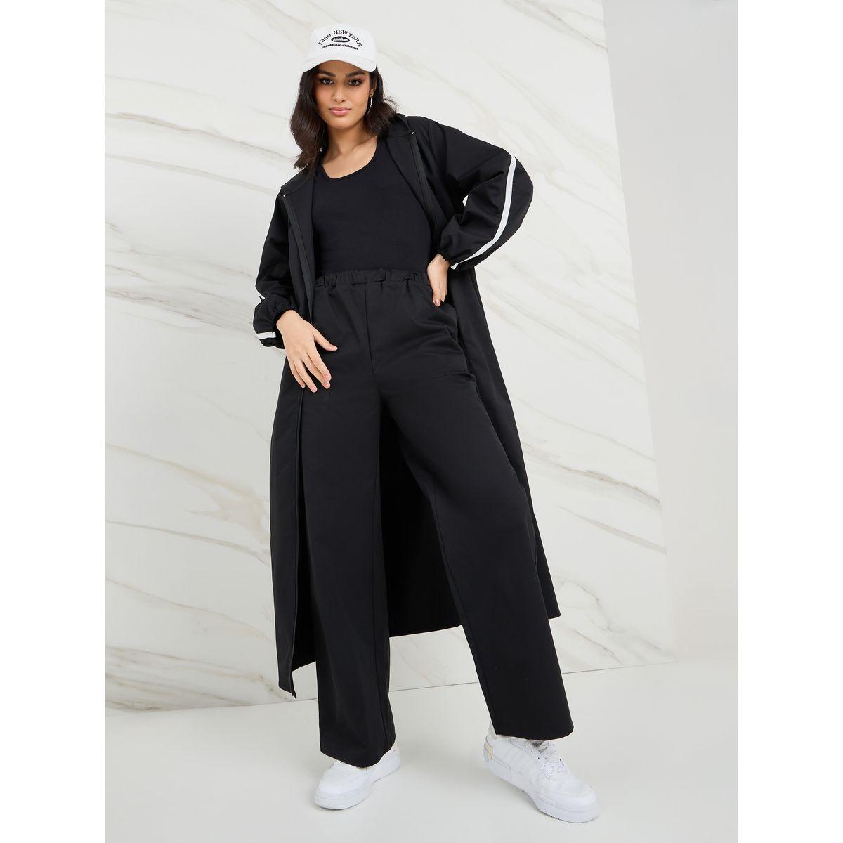 Styli Side Stripe Longline Jacket & Joggers Co-Ords-women-clothing-coordsets-image-1