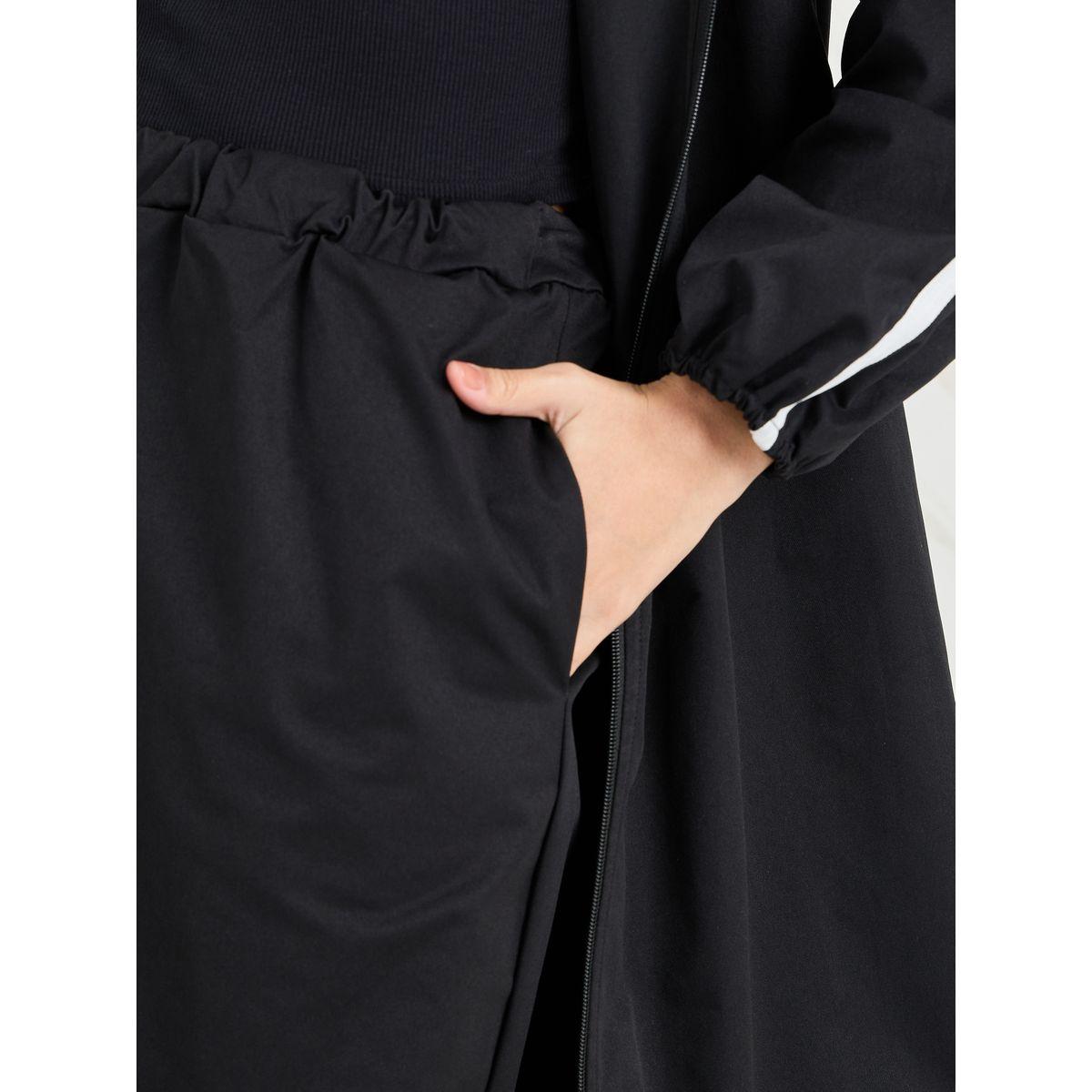 Styli Side Stripe Longline Jacket & Joggers Co-Ords-women-clothing-coordsets-image-4