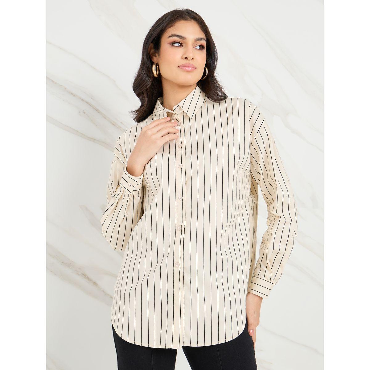 Styli Pinstripe Oversized Longline Shirt-women-clothing-shirtsandblouses-shirts-image-3