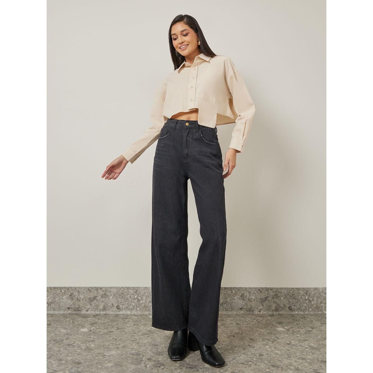 Styli Asymmetric Pocket Detail Crop Boxy Shirt-women-clothing-shirtsandblouses-shirts-image-2