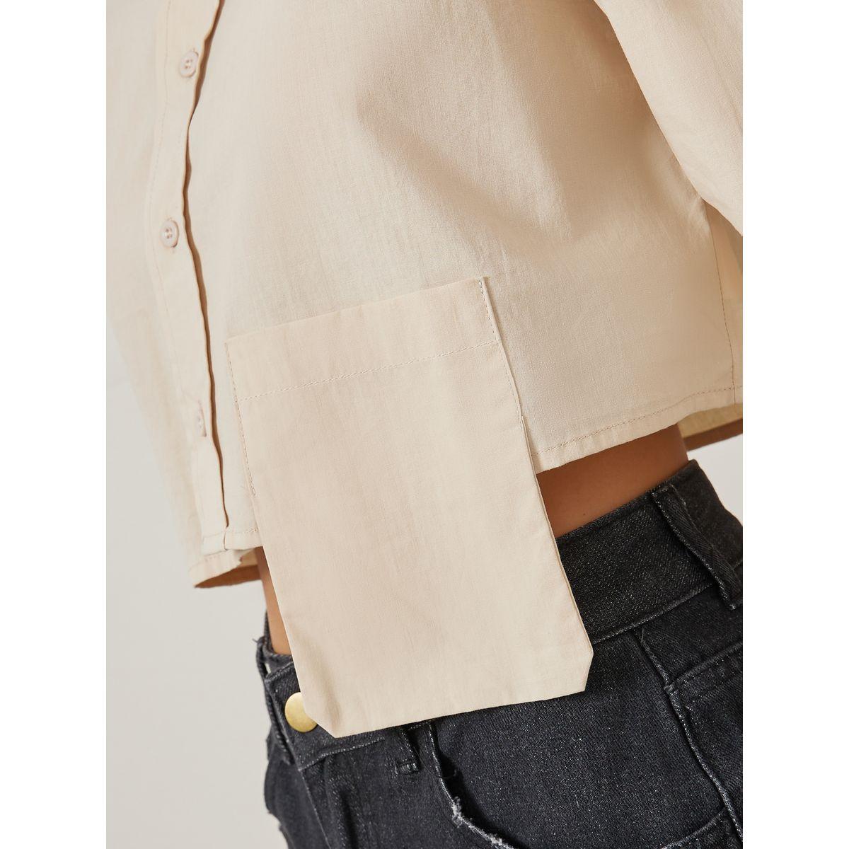 Styli Asymmetric Pocket Detail Crop Boxy Shirt-women-clothing-shirtsandblouses-shirts-image-4