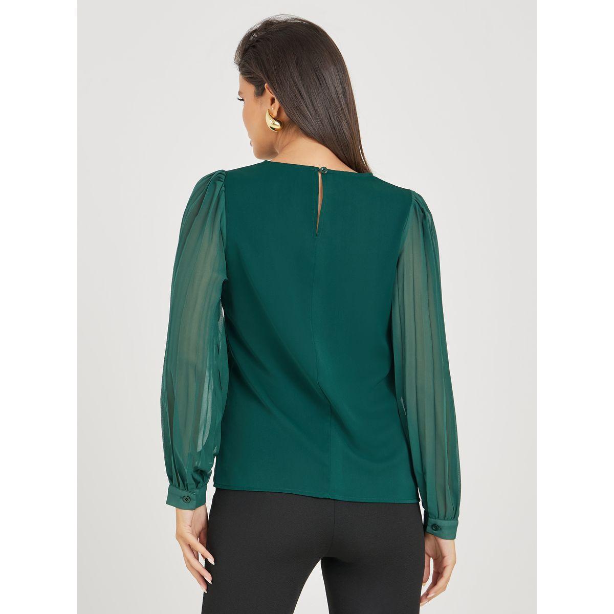 بلوزة بكسرات واكمام بالون-women-clothing-shirtsandblouses-blouses-image-5