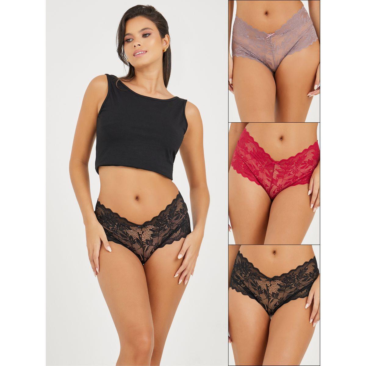 مجموعة من 3 ( صدرية + كورسيه + ثونغ )-women-clothing-lingerie-panties-image-1