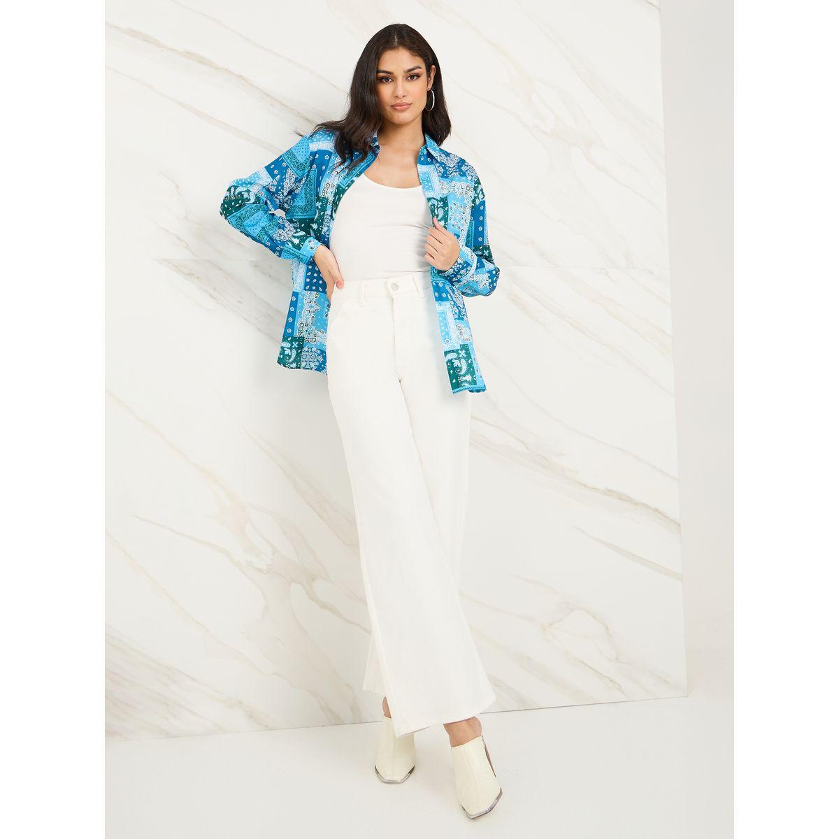 بلوزة طويلة بأزرار غلق-women-clothing-shirtsandblouses-shirts-image-2
