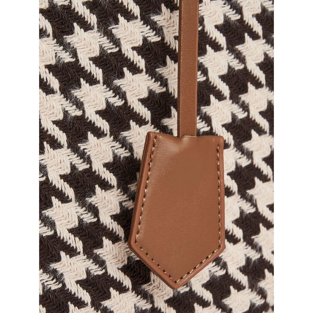 Styli Houndstooth Pattern Tote Bag-women-bagsandwallets-handbags-image-2