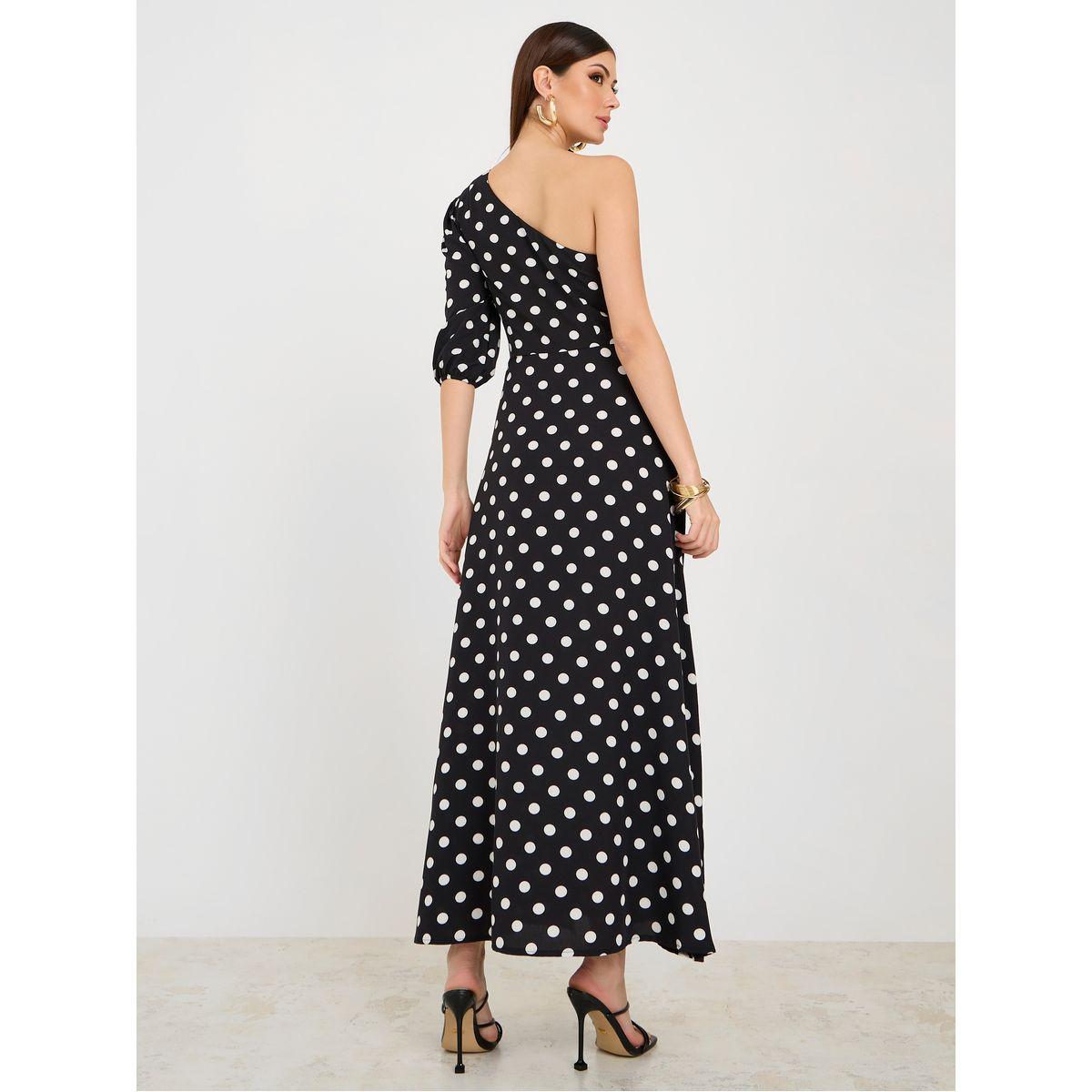 فستان طويل مطبع بنقاط بولكا-women-clothing-dresses-image-4