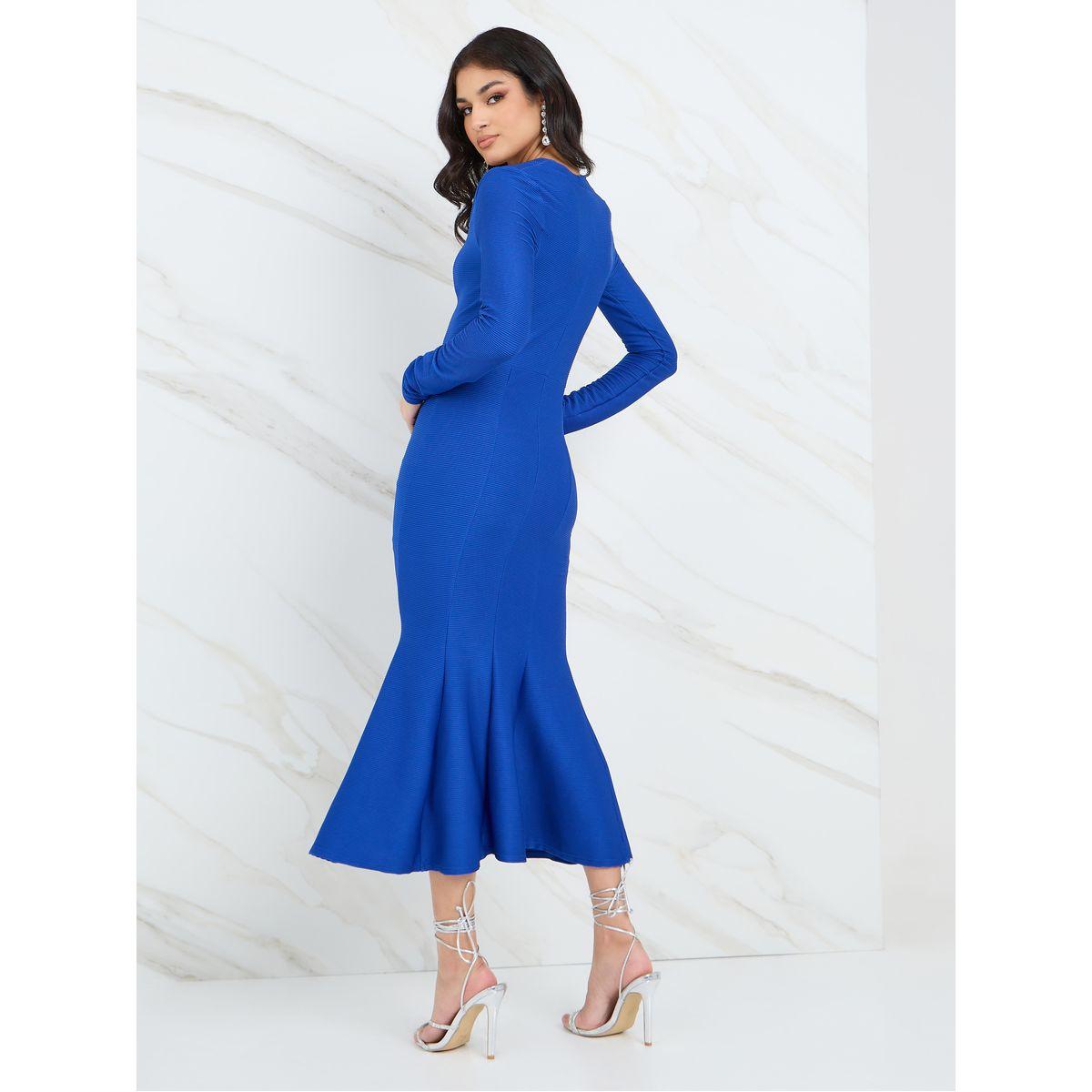 فستان ميدي بياقة واسعة وأزرار-women-clothing-dresses-image-5
