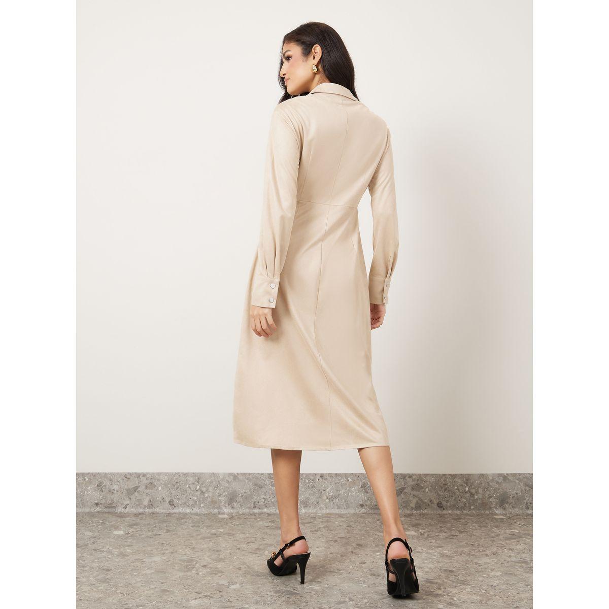 فستان ميدي بأزرار غلق-women-clothing-dresses-image-4